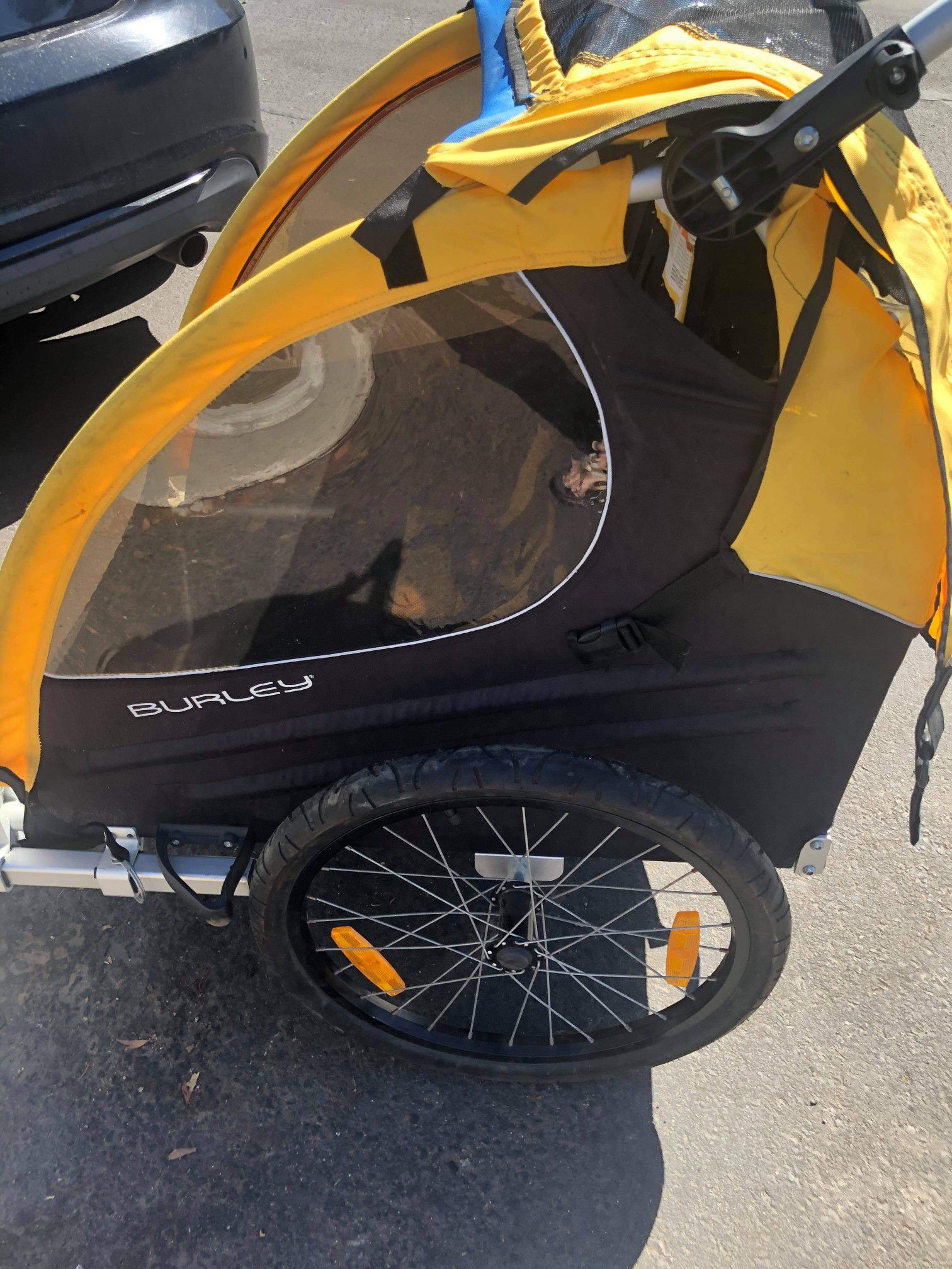 Burley child carrier and bike trailer for 2 kids