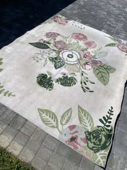 8x10 Rug Valentina Rug Rose Garden Cream 