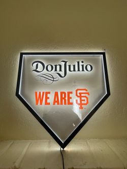 Don Julio San Francisco giant home plate NEON LIGHT