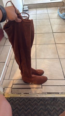 Knee High Brown Target Boots