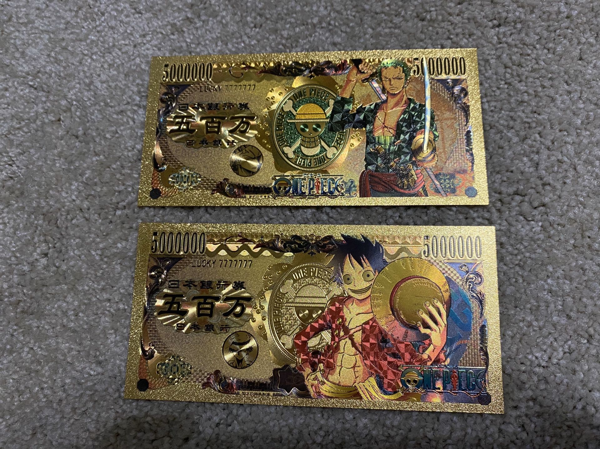 One Piece Gold Note/Bill