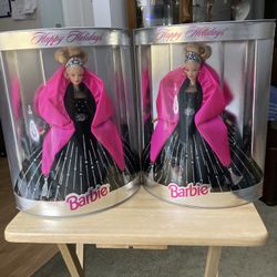 TWO DIFFERENT 1998 HOLIDAY BARBIE 