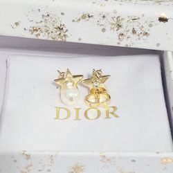 Dior Star Drop Dangle Women's Earrings Gift