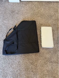 Black jack/ poker table top with chip set