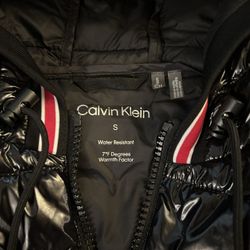 Shiny Black Calvin Klein Puff Jacket 
