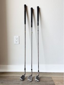 3 Golf Clubs – Shimano 7 Iron, Golden Bear 56° Wedge & RAM PW