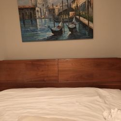 King Size Mid Century Headboard -Oakwood