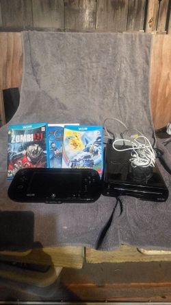 Wii U with 3 games