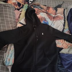 Black Polo Zip Up 