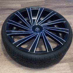 22” Mazziv Rims with Rubber Band Tires (4x)