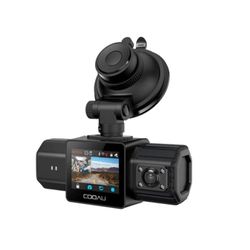 Dual Dash Cam with Built-in GPS, COOAU 1080P Front and Inside WiFi Dash Camera for Cars, Supercapacitor,_4 IR Night Vision,_G-Sensor, Loop- Recording_
