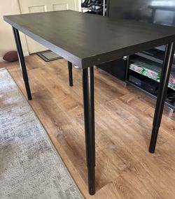 Wooden desk black 23 x 47 in.