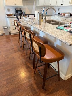 Set of 4 Mid-Century Bar Stools