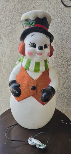 24" Vintage Styled Blow Mold Snowman