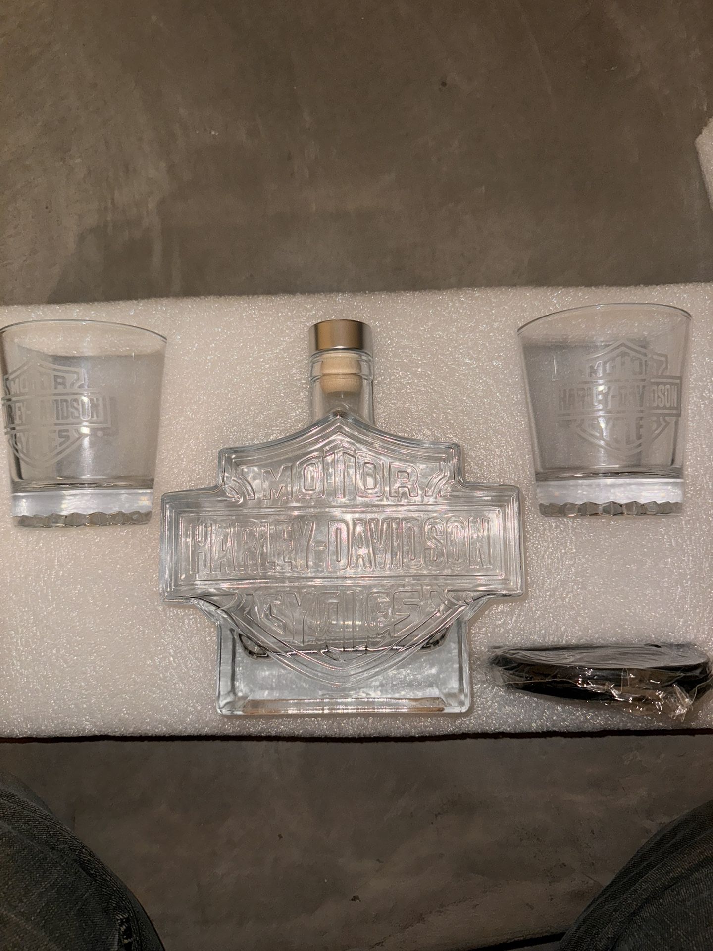 Harley Davidson Decanter Set 