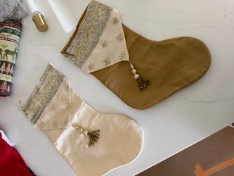 Decorative Christmas Stockings Set of 2
