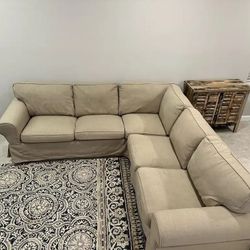 For Sale: Beige Sectional Sofa – Like New!