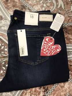 Women stretch jeans size 18