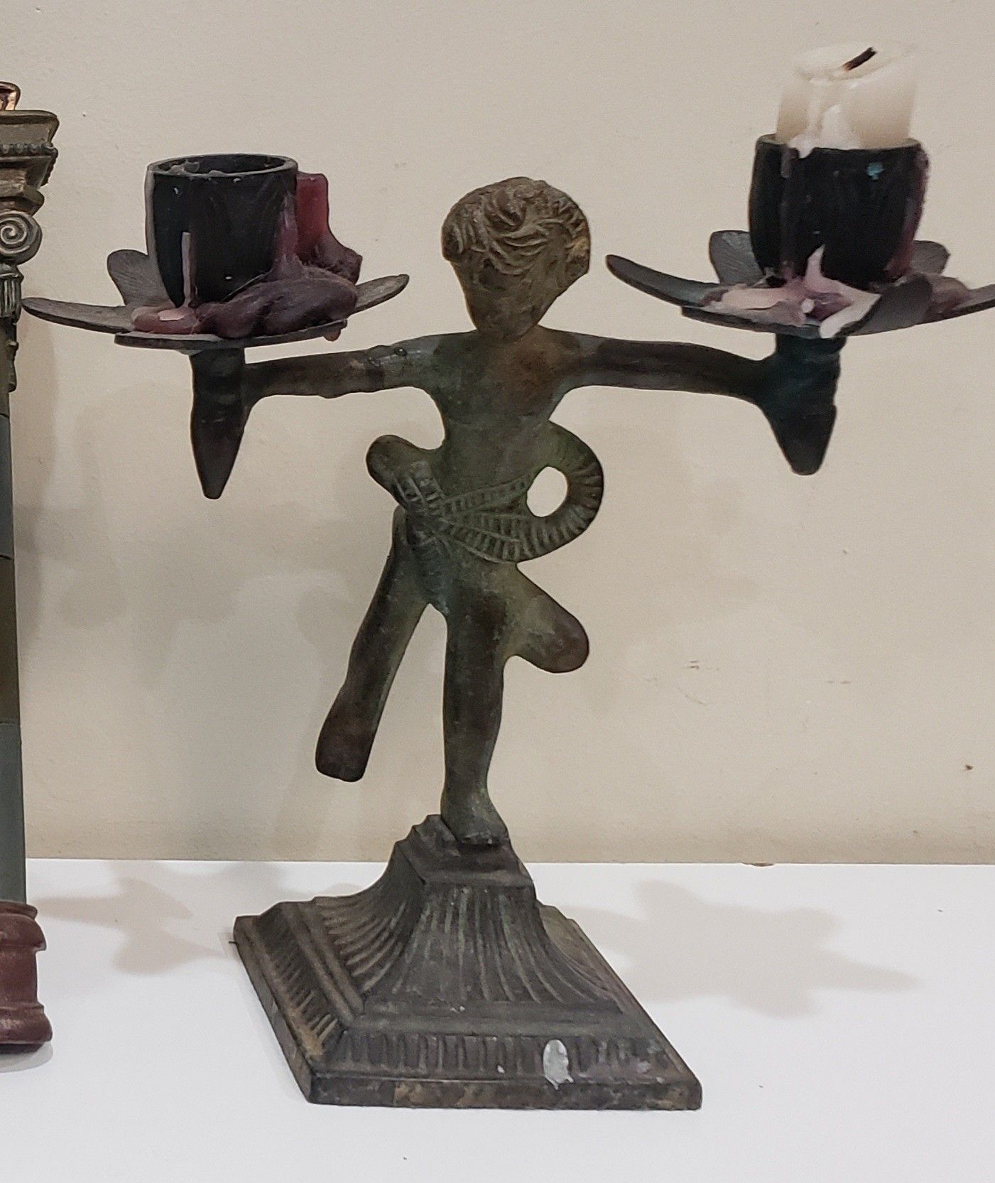Antique Cherub Candelabra