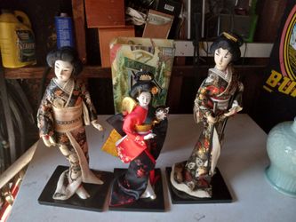 Japanese  geisha vintage dolls