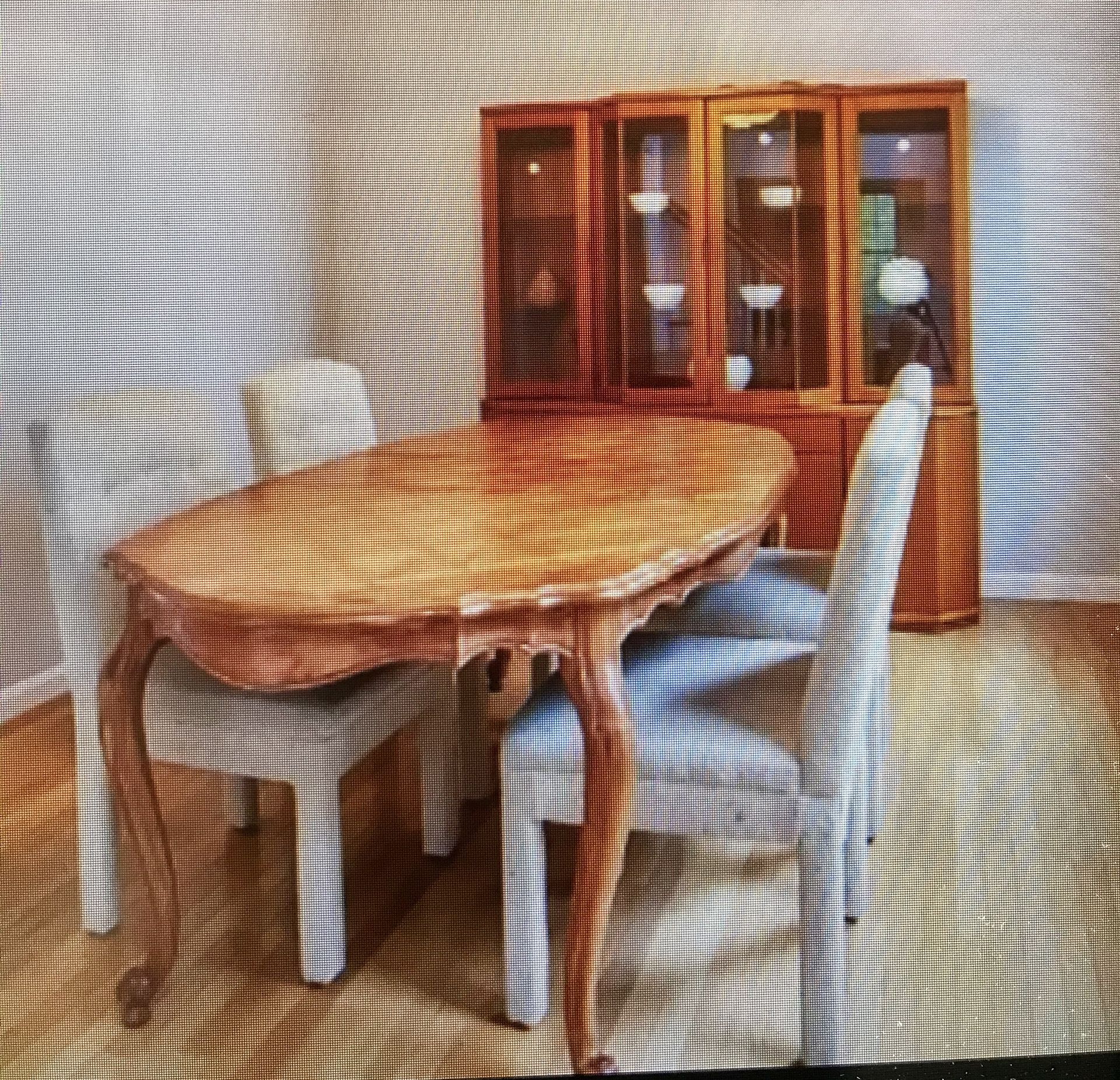 Danish Teak Dining Table With Leaf