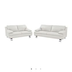 Rio White 2-Piece Living Room Set