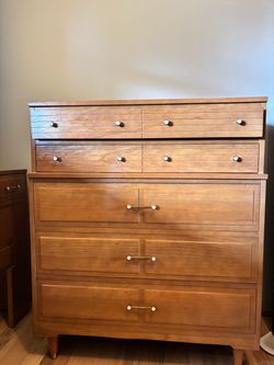 Vintage Mid-Century Modern Solid Mountain Ash 3-piece Bedroom Set (L.A. Period Furniture)