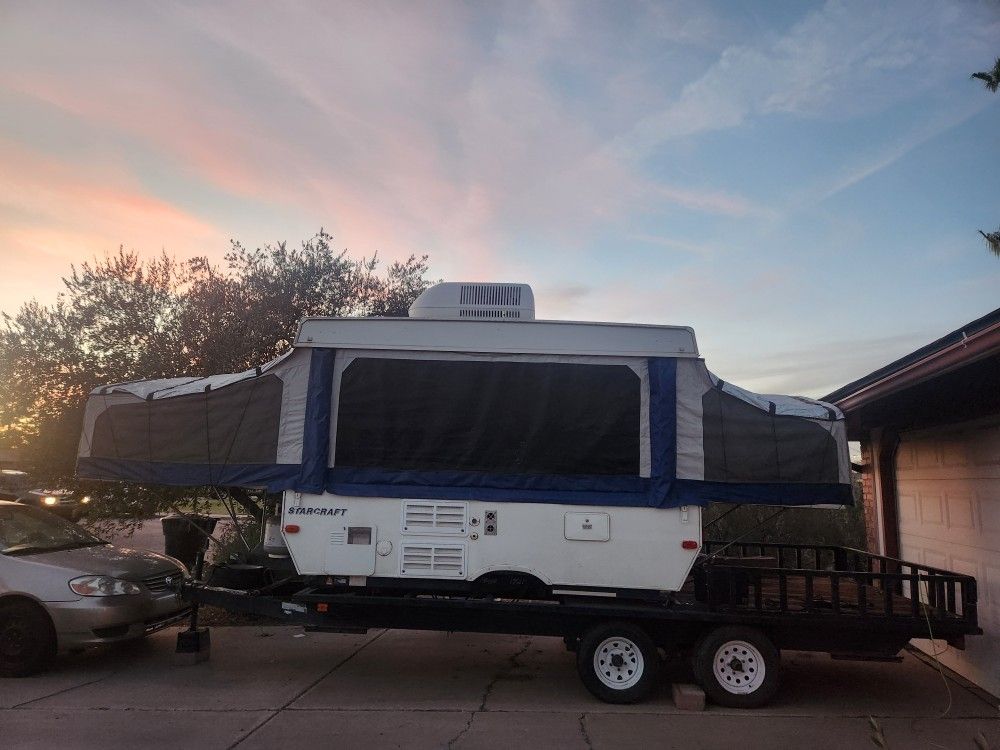 Tent Trailer W/ Toy Hauler Cargo