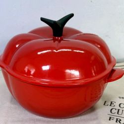 Le Creuset Red Tomato Enameled Cast Iron 2.25 Qt. Cocotte Dutch Oven