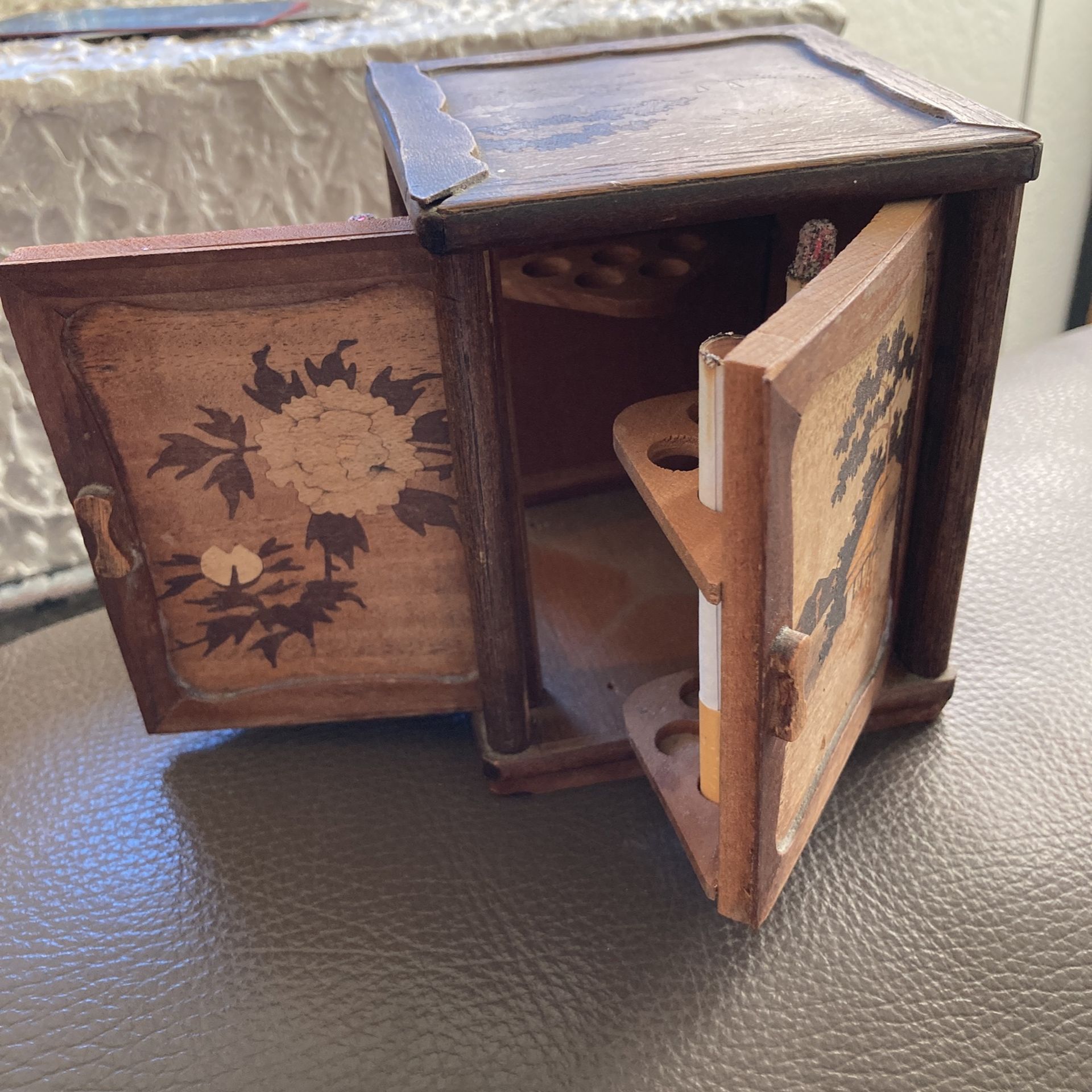 Vintage Japanese Marquetry Cigarette  Holder  1910