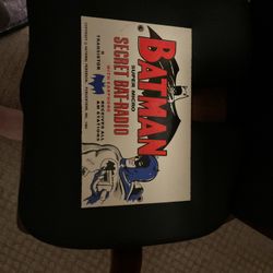 Vintage Looking Batman Secret Radio Porcelain Sign