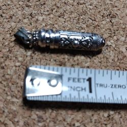 .925 Red Spinel Cabachon Perfume Pendant 