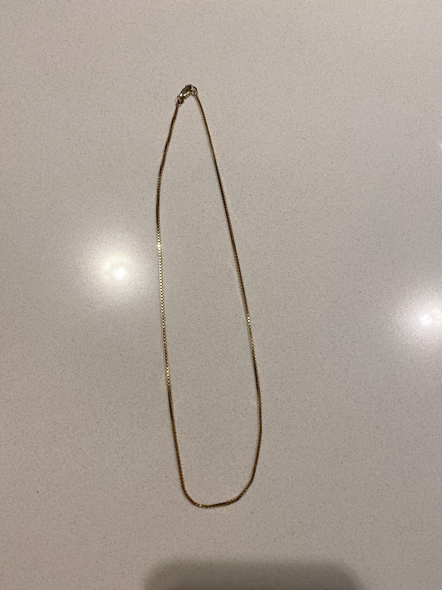 14kt gold box link chain