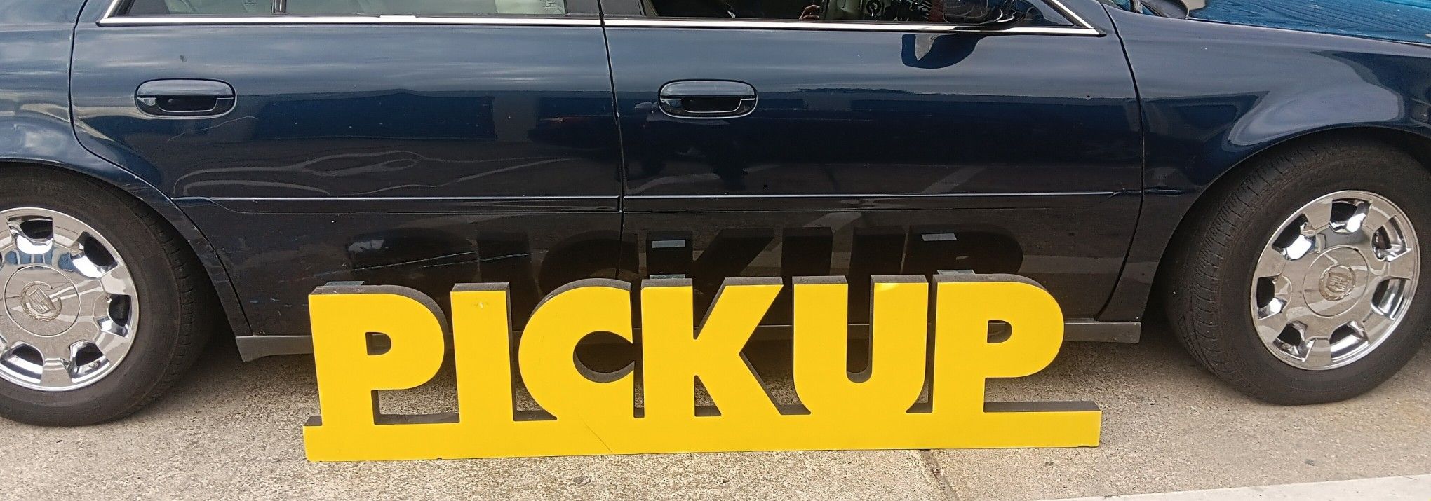 "PICK UP" SIGN With Attachments On Back Made Of High Density Foam