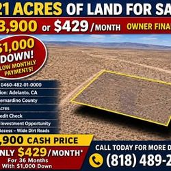 🏜️ 2.21 ACRES FOR SALE – ADELANTO, CA – ONLY $1,000 DOWN!
