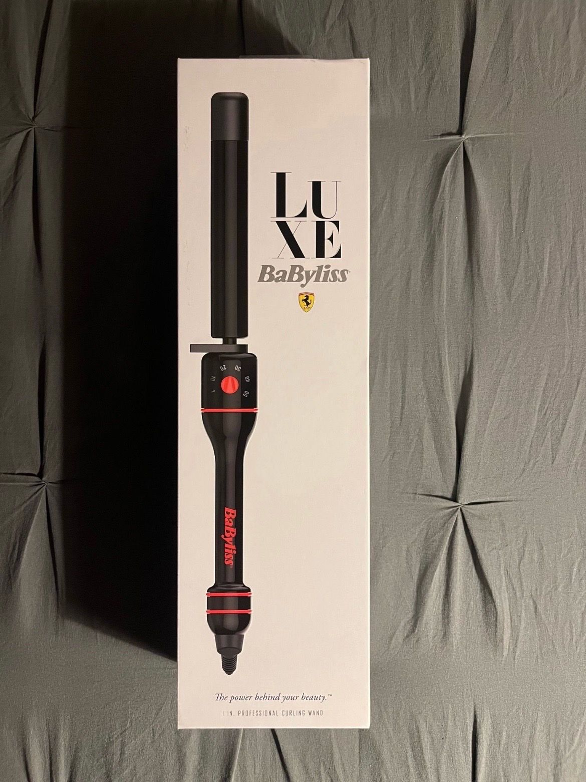 BaByliss Luxe 1 Red Ferrari Curling Wand Ultra Smooth Titanium Ceramic Coated Barrel