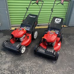 Troy Bilt 21 Inch Self Propelled Mower W Bag $325 Each / Cada Una 