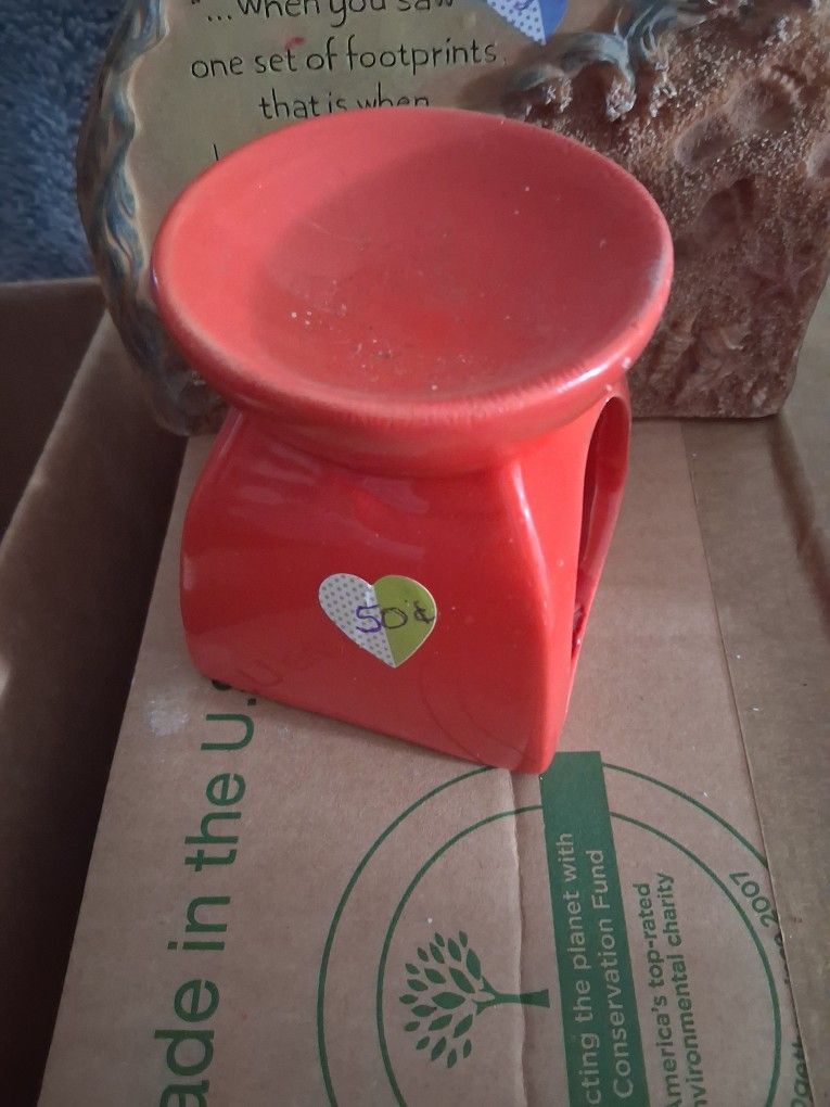Used, Red Potpourri Candle Holder