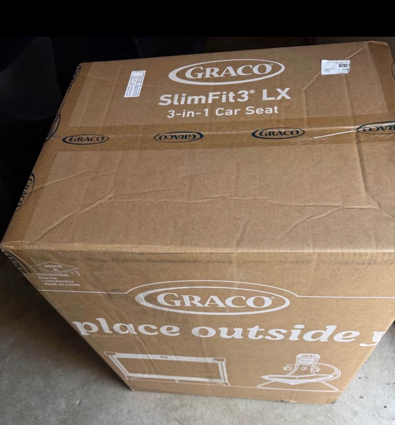 Brand new, unopened graco SlimFit3™ LX 3-in-1 Car Seat