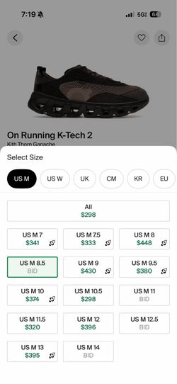 Kith x On Cloudswift K-tech 2 Mens 8.5