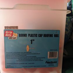 1" Round Plastic Cap Roofing Nail