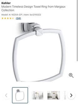 Kohler Margaux Towel Ring, Polished Chrome