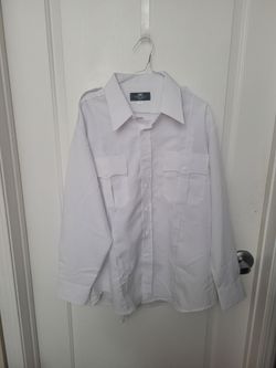Patrol Wear Men's Long Sleev Wht Button Men's Down Tatical Duty Uniform Sz XL