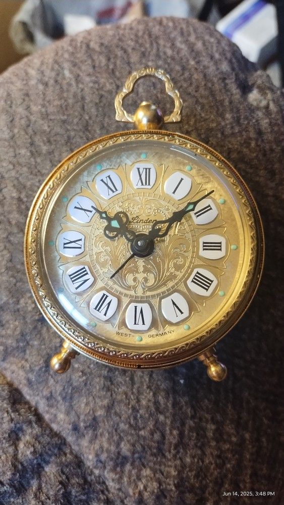 Linden West Germany Wind Up Vintage Alarm Clock