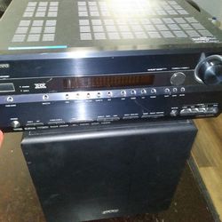 Onkio Receiver And Infinity Subwoofer 