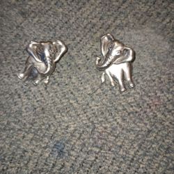 Elephant Earrings...Silver