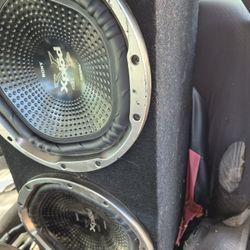 Two twelve inch speaker boxet explod