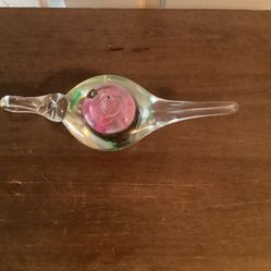 Dynasty Heirloom Collection Aladdin Genie Lamp Encased Pink Rose