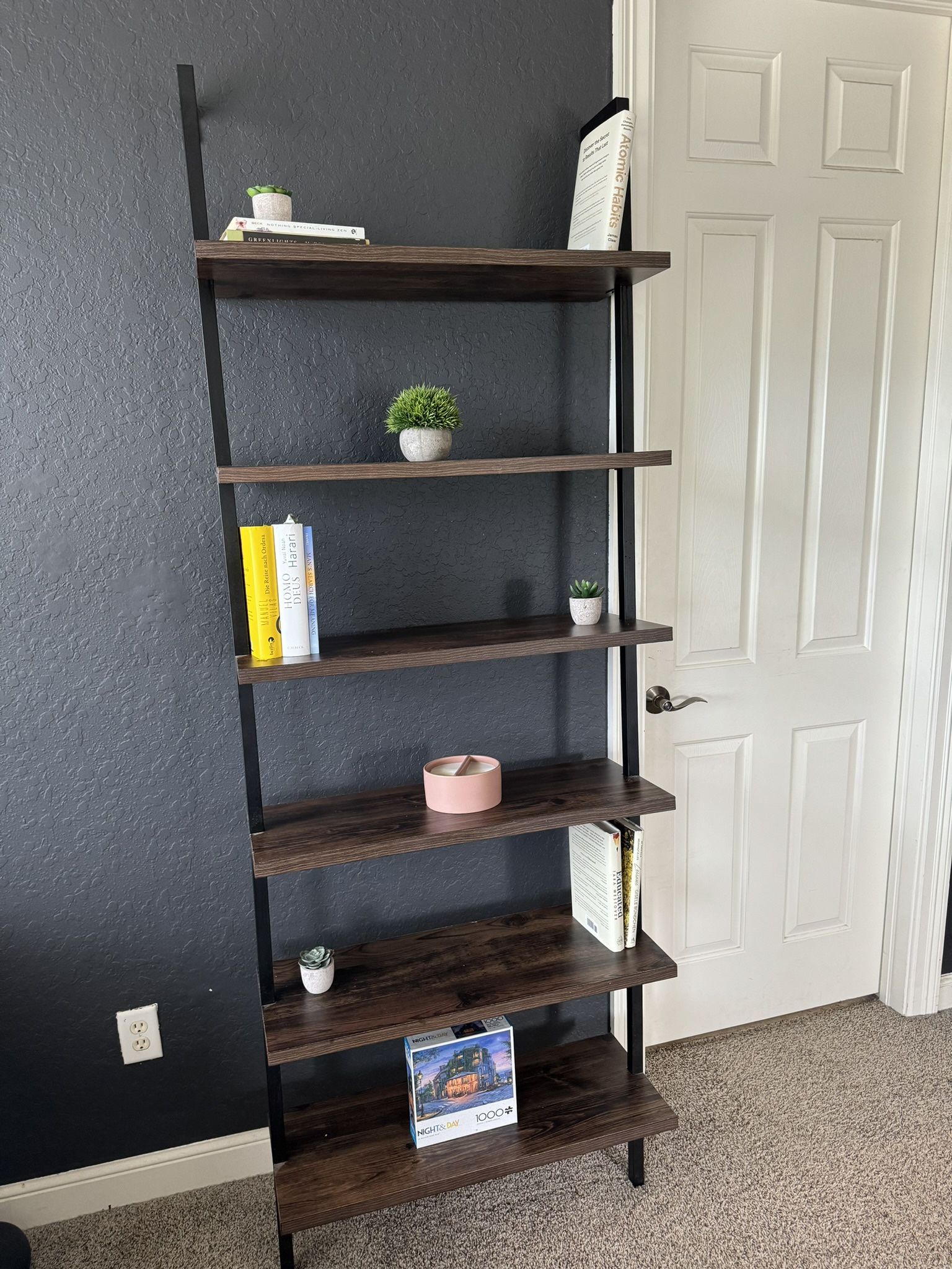 Modern Wooden Bookshelves (2 Total) 
