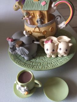 Precious moments- missing cup- with box- 10.00